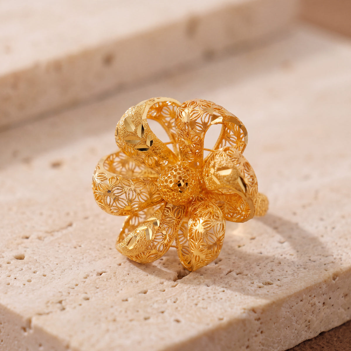 3D RP Rings (D319) on travertine