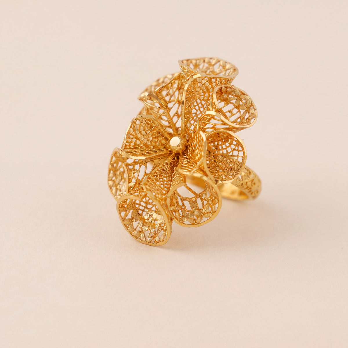 3D RP Rings (D321), 925 silver 24K gold plated