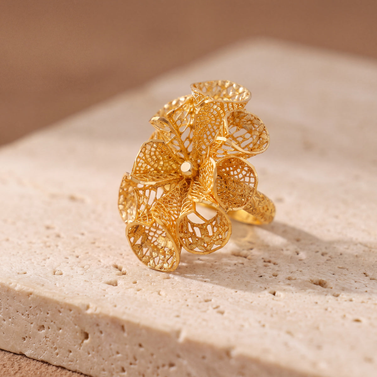 3D RP Rings (D328) on travertine