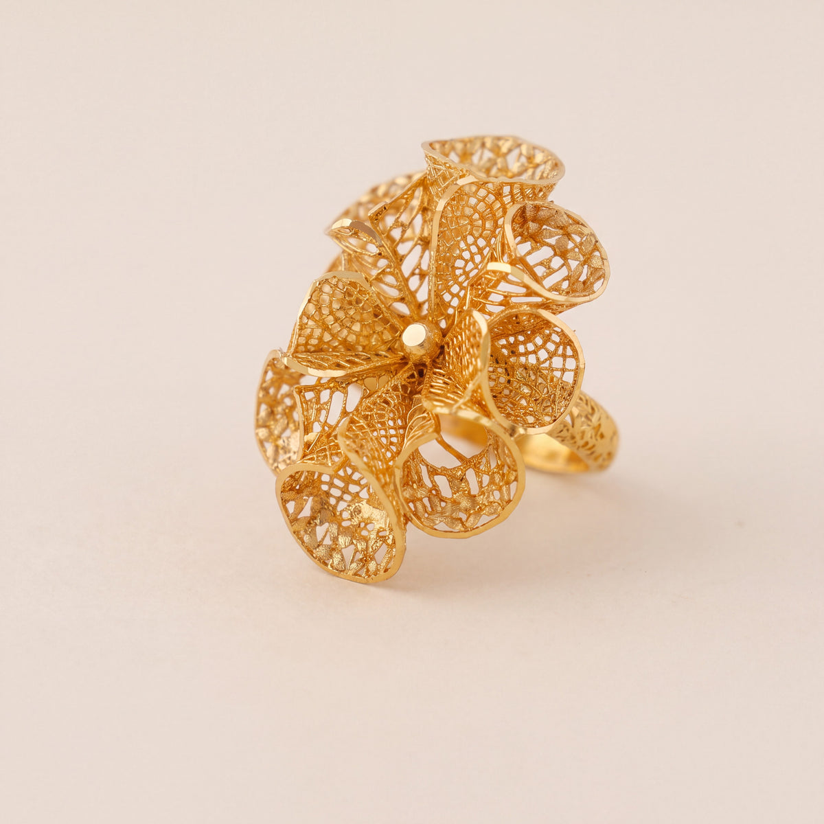3D RP Rings (D328), 925 silver 24K gold plated