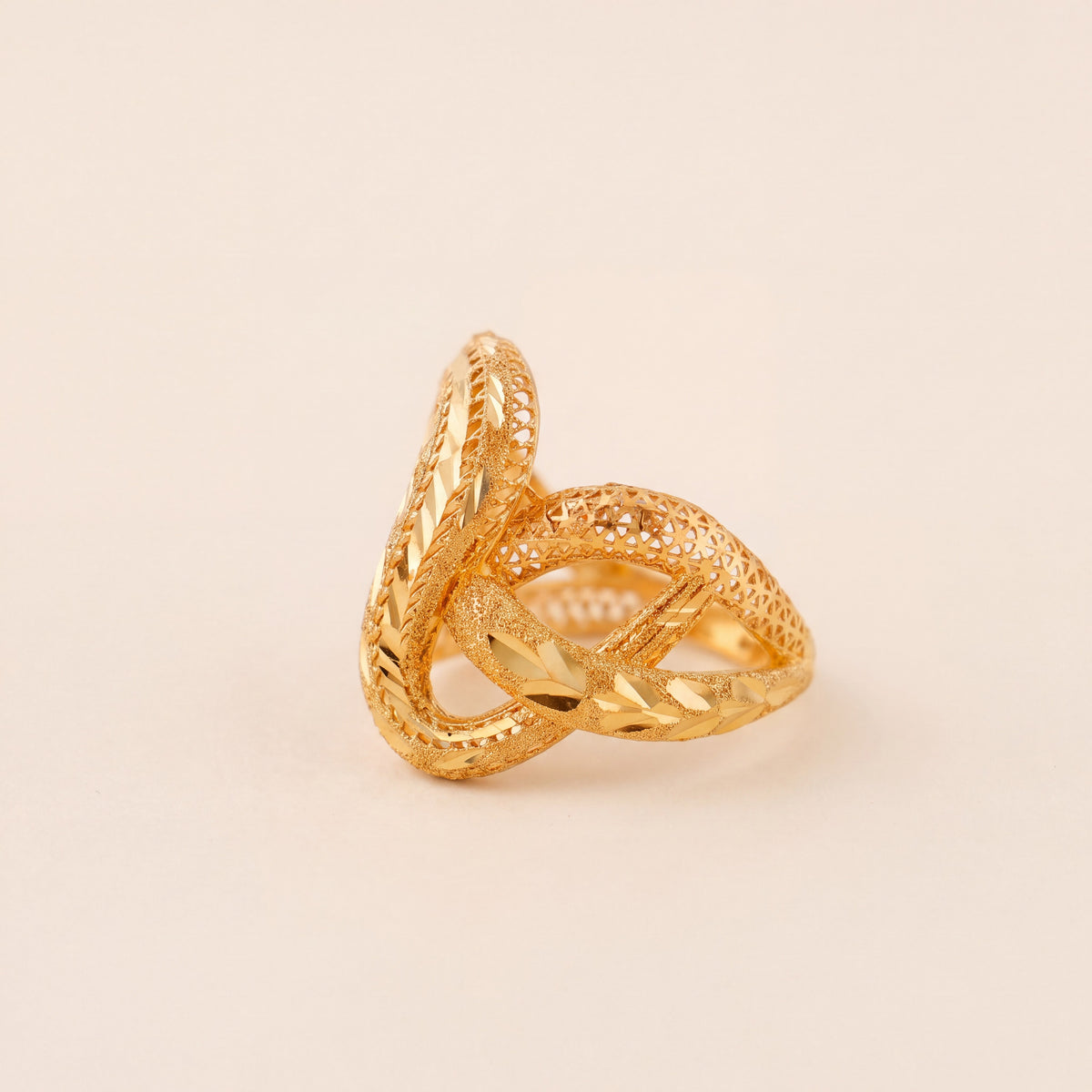 3D RP Rings (D331), 925 silver 24K gold plated