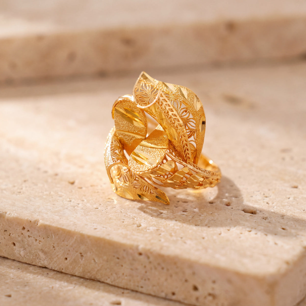 3D RP Rings (D332) on travertine