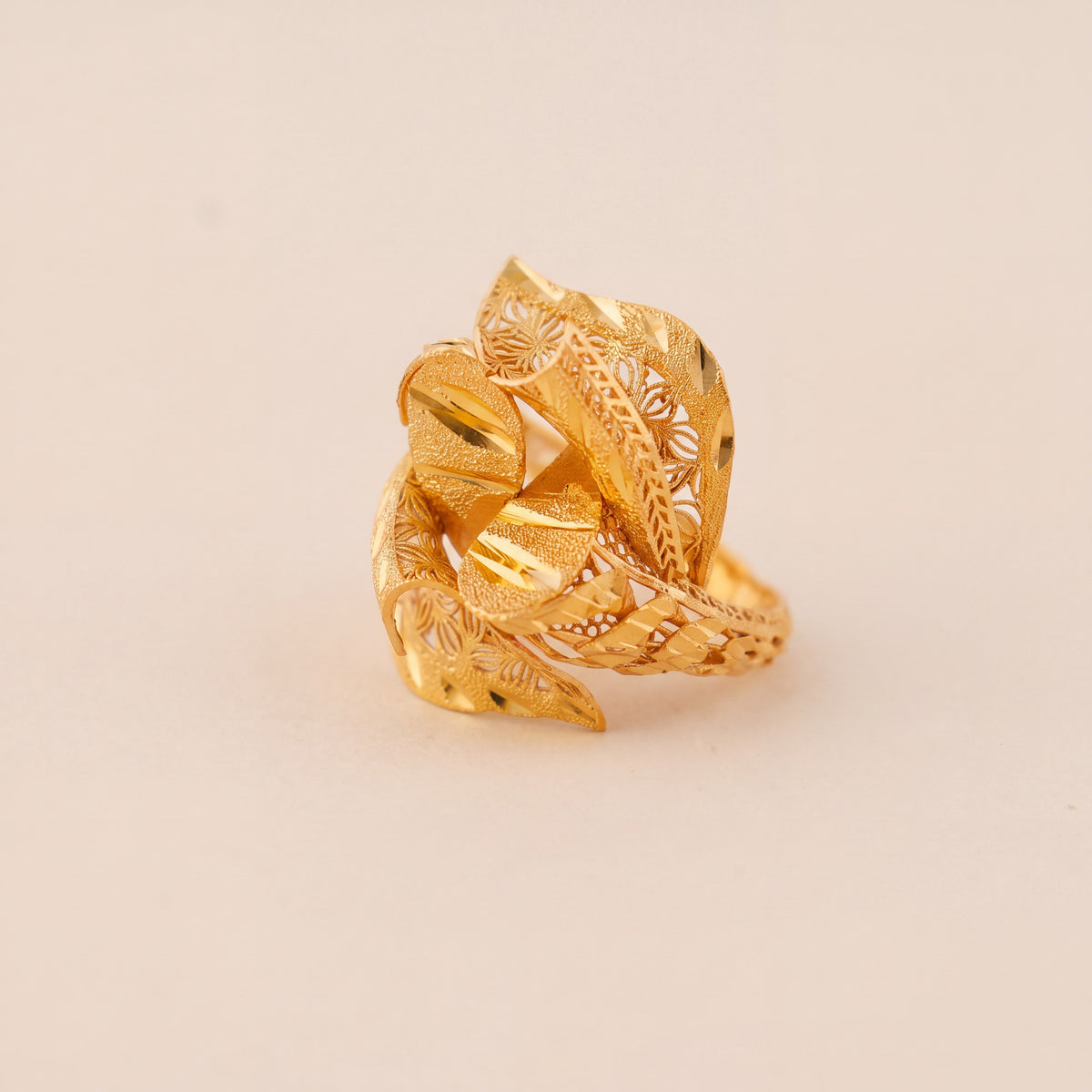 3D RP Rings (D332), 925 silver 24K gold plated