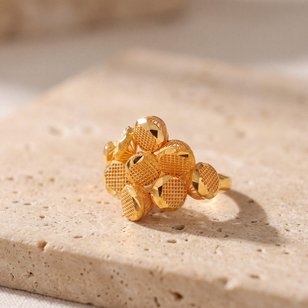 3D RP Rings (D333) on travertine