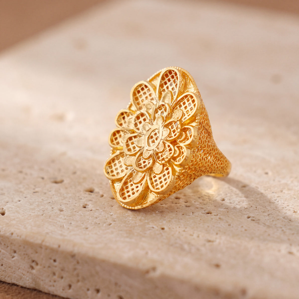 3D RP Rings (D334) on travertine