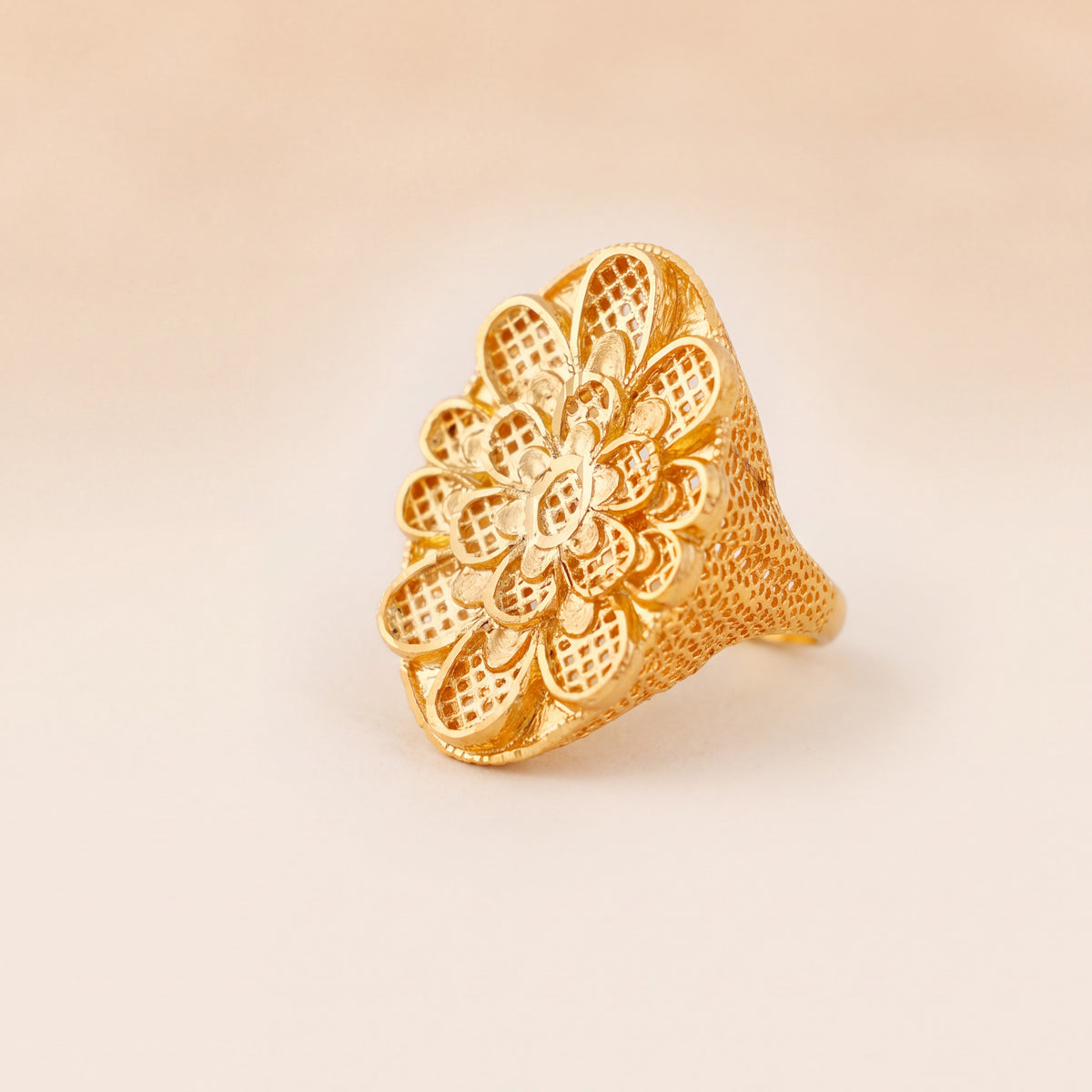3D RP Rings (D334), 925 silver 24K gold plated