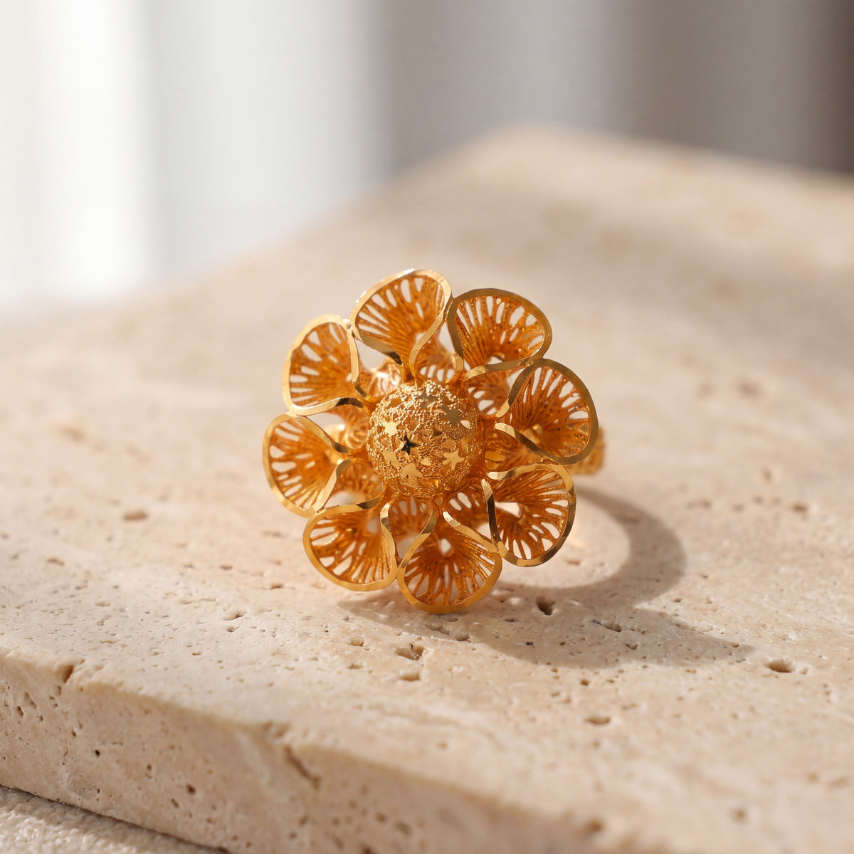 3D RP Rings (D337) on travertine