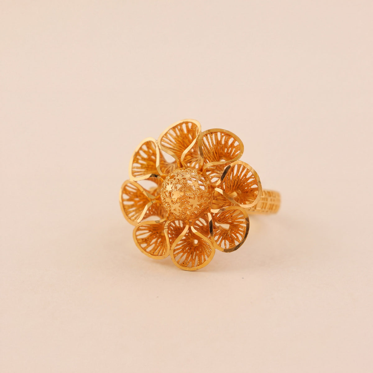 3D RP Rings (D337), 925 silver 24K gold plated