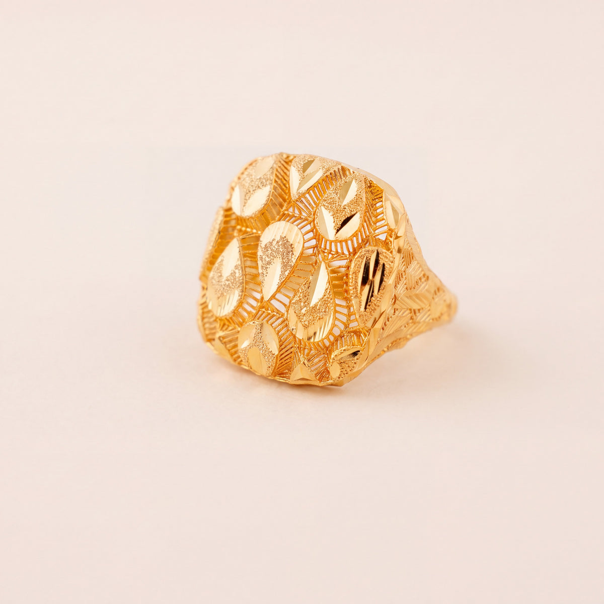3D RP Rings (D338), 925 silver 24K gold plated