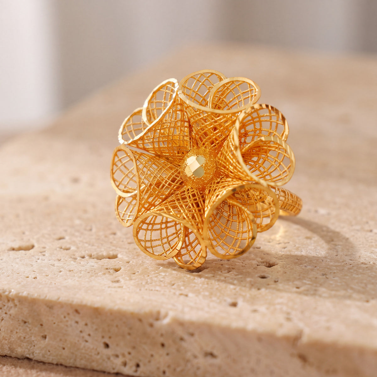3D RP Rings (D339) on travertine