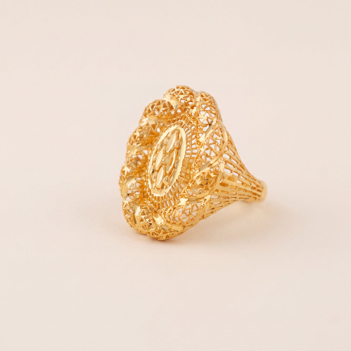 3D RP Rings (D340), 925 silver 24K gold plated