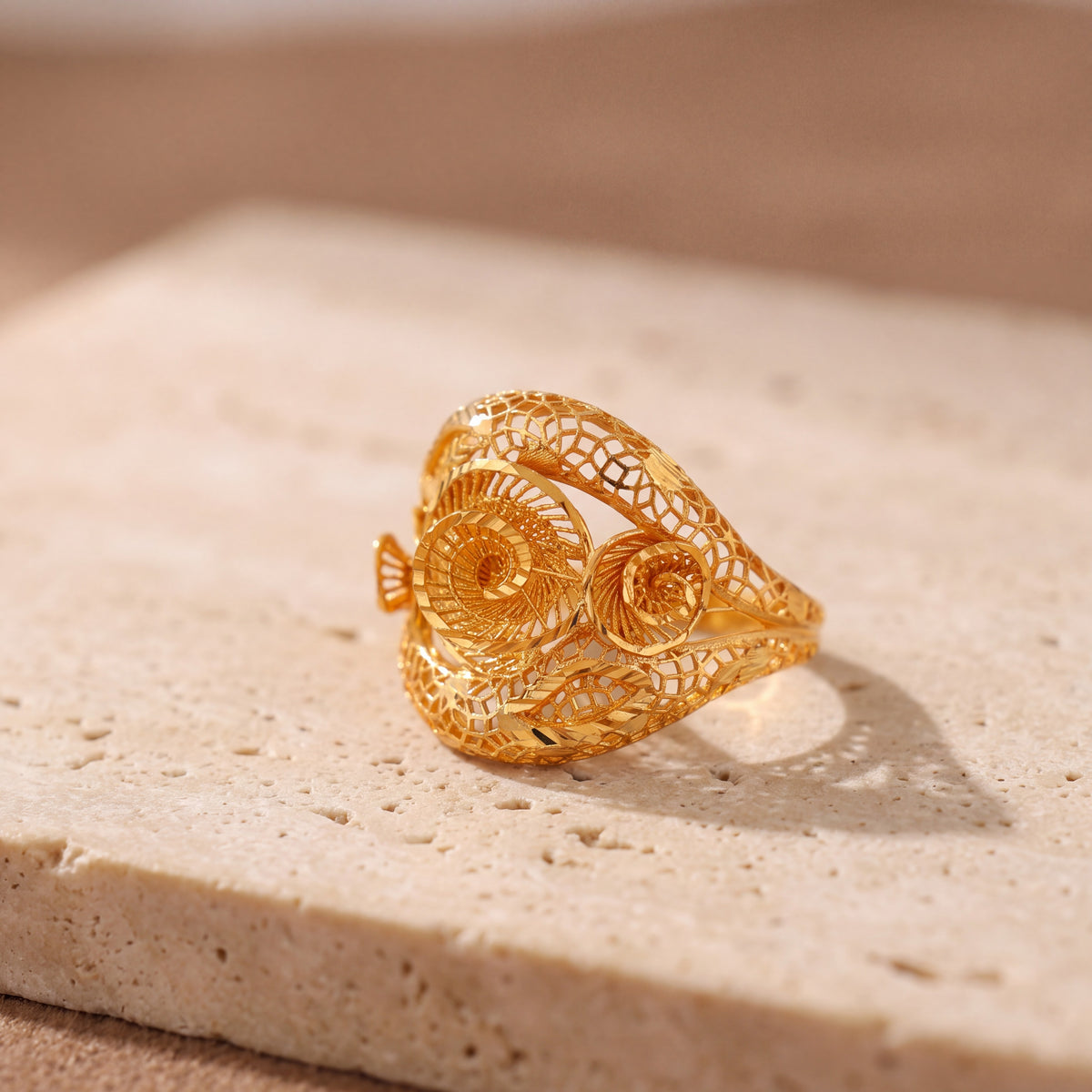 3D RP Rings (D341) on travertine
