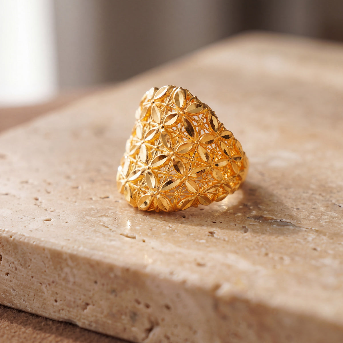 3D RP Rings (D344) on travertine