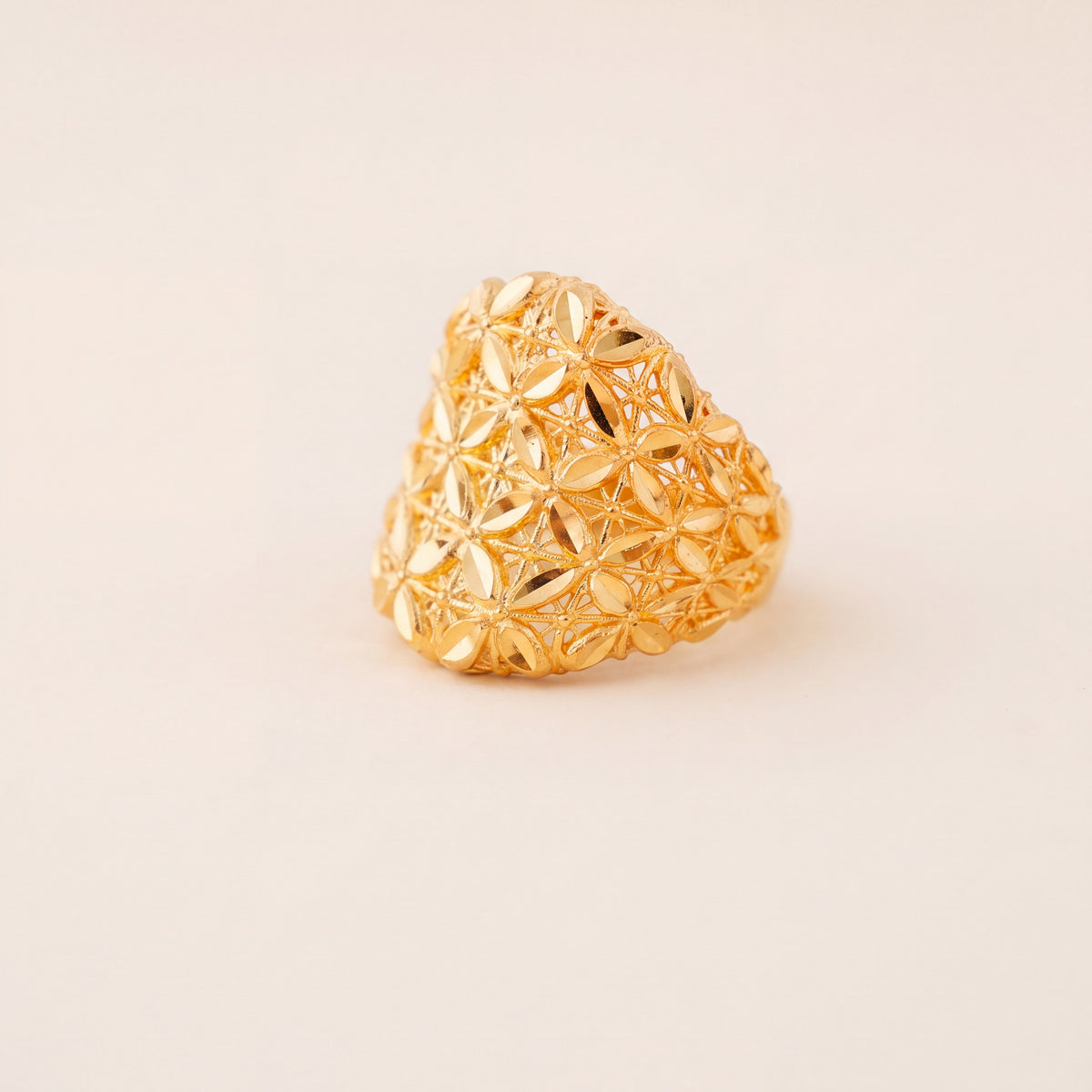 3D RP Rings (D344), 925 silver 24K gold plated