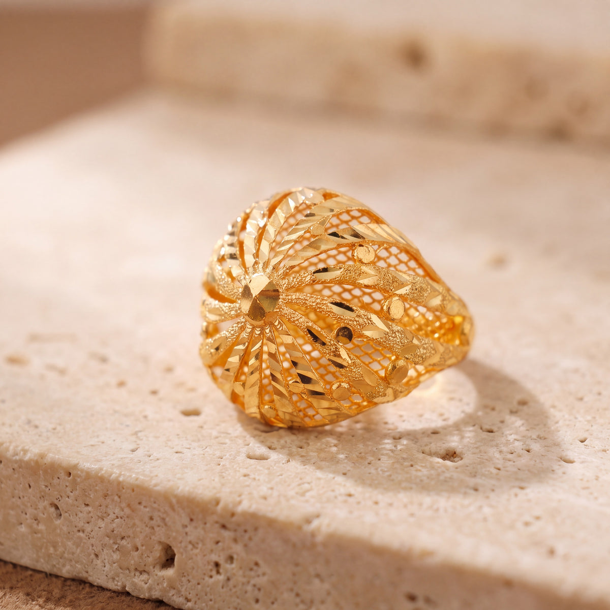 3D RP Rings (D349) on travertine
