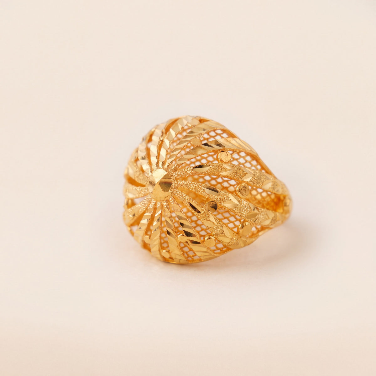 3D RP Rings (D349), 925 silver 24K gold plated