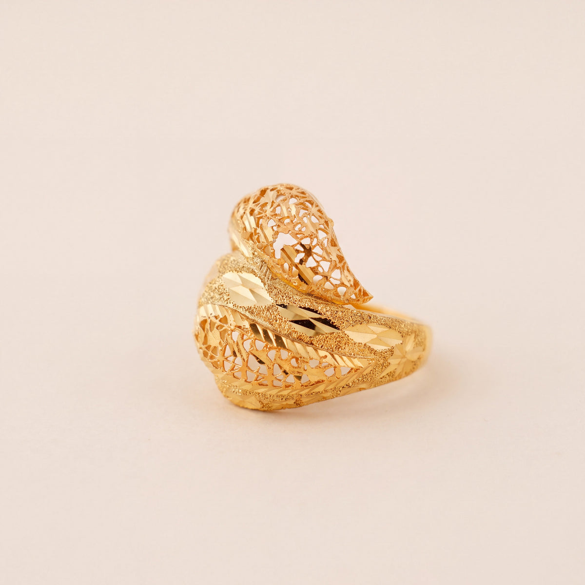 3D RP Rings (D351), 925 silver 24K gold plated