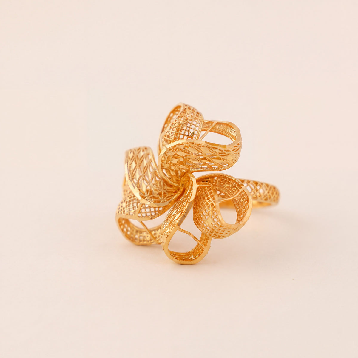 3D RP Rings (D353), 925 silver 24K gold plated