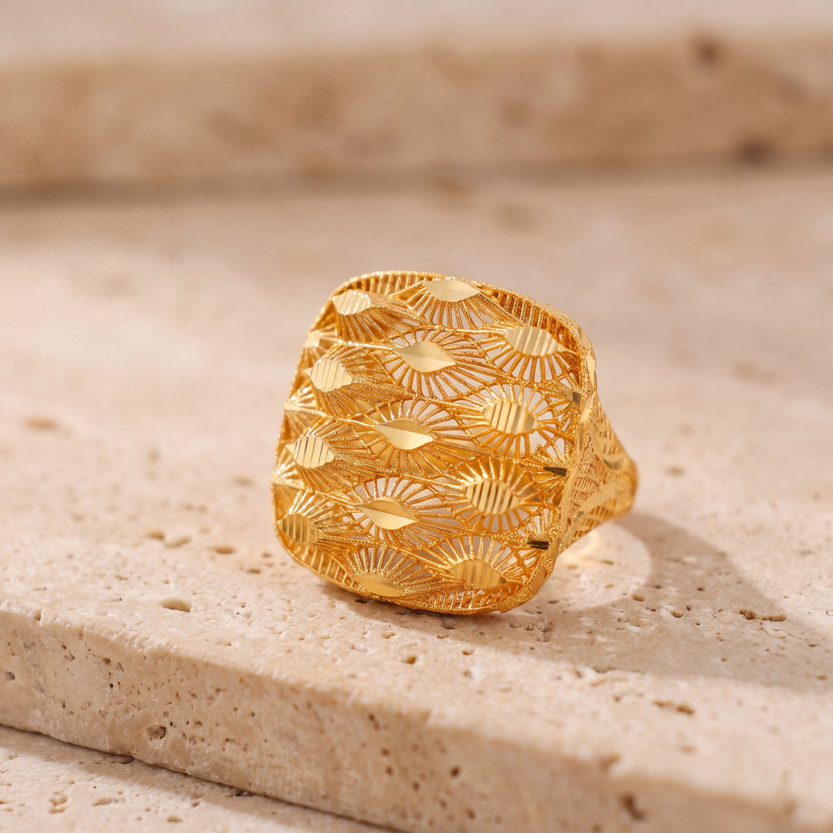 3D RP Rings (D354) on travertine