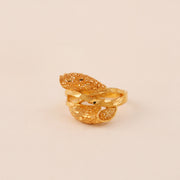 3D RP Rings (D355), 925 silver 24K gold plated