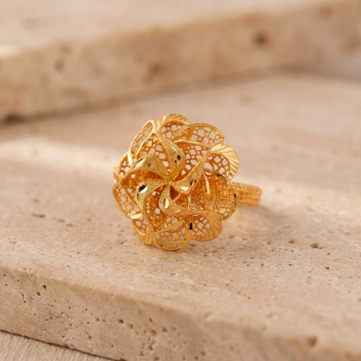 3D RP Rings (D360) on travertine