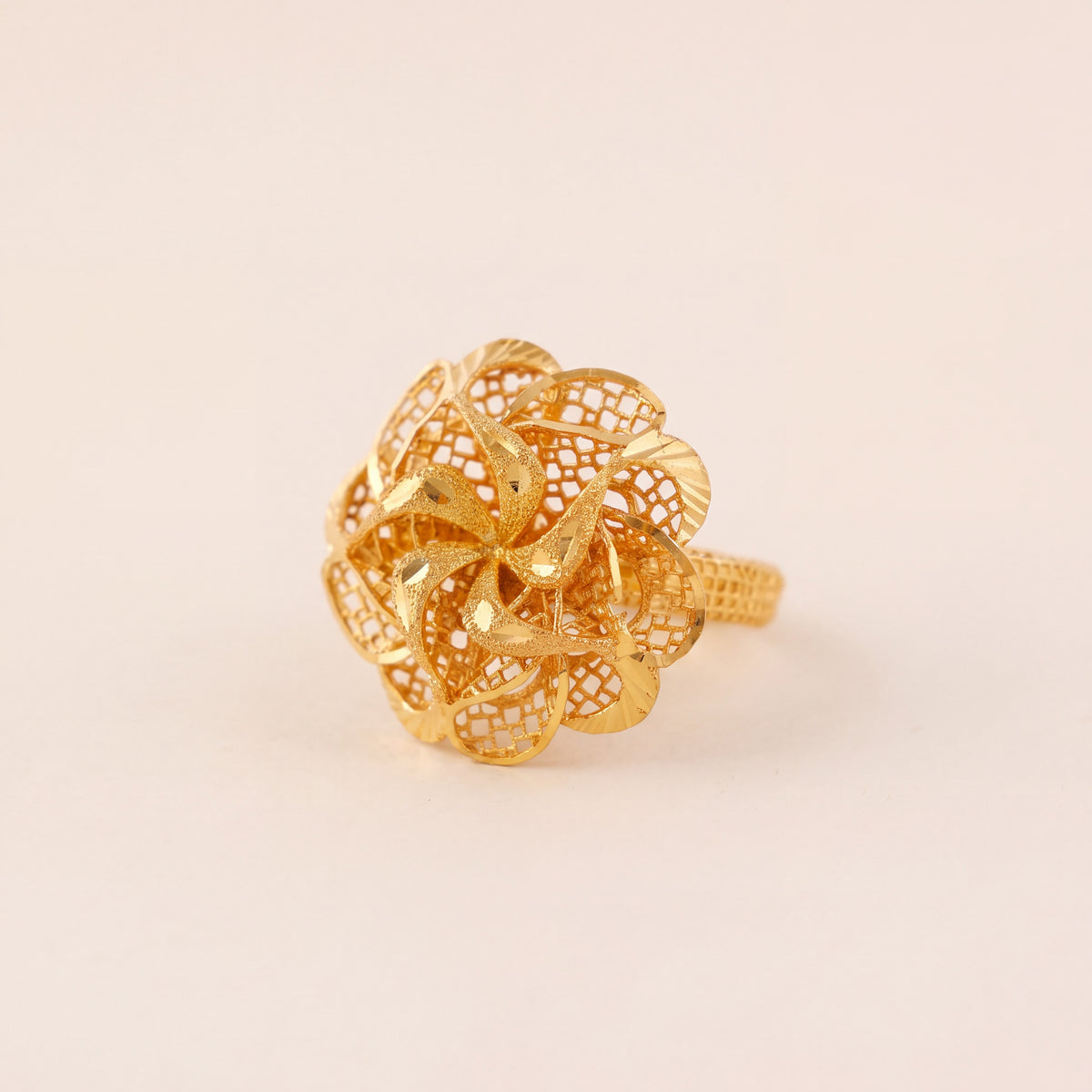 3D RP Rings (D360), 925 silver 24K gold plated