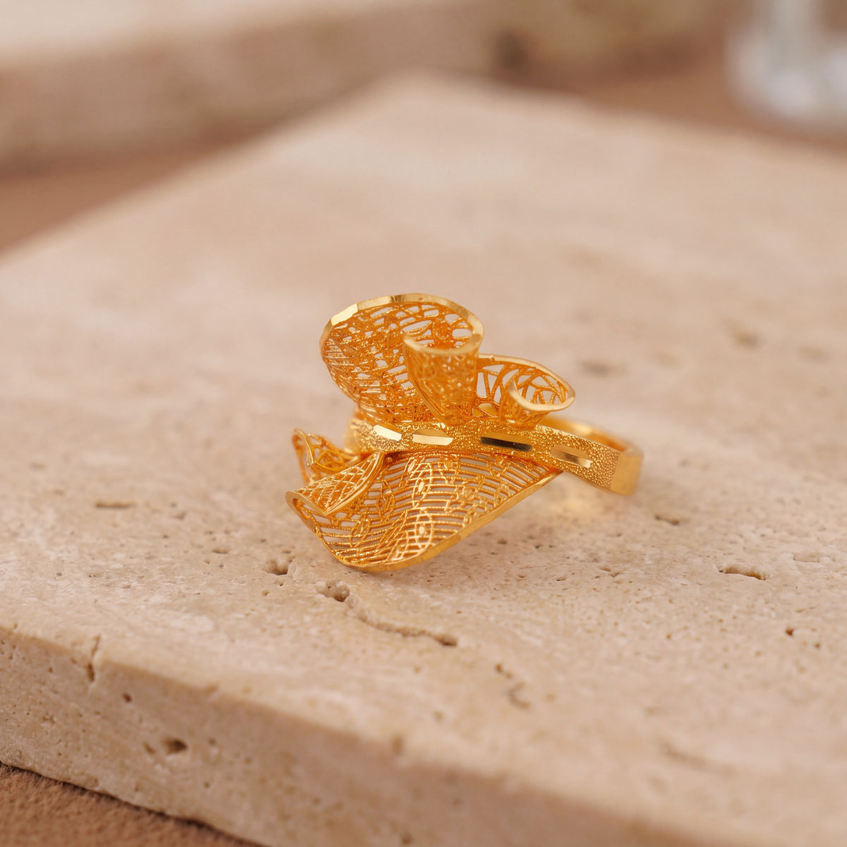 3D RP Rings (D361) on travertine