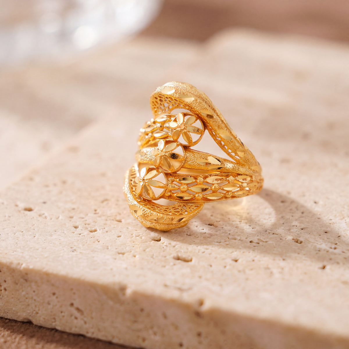 3D RP Rings (D362) on travertine