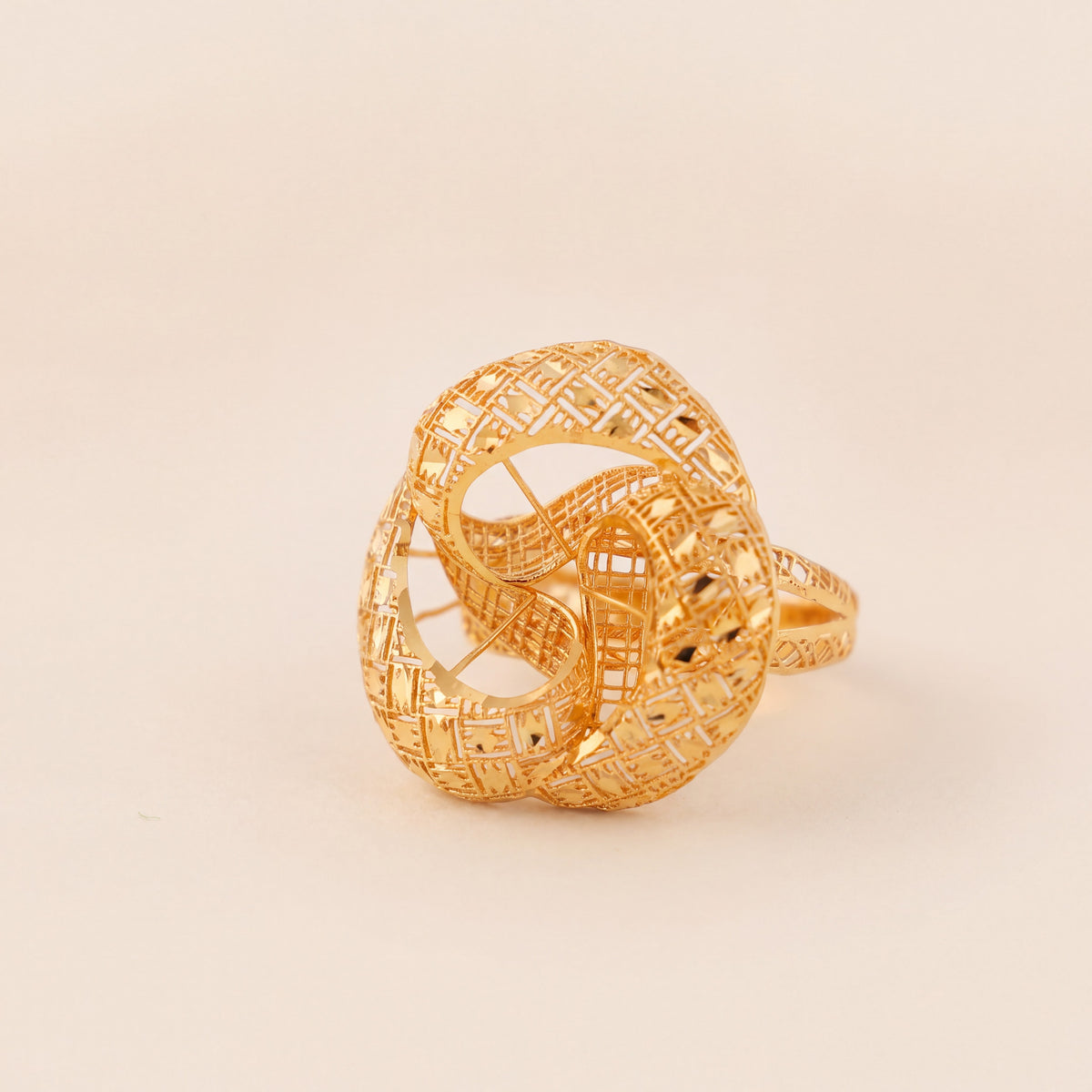 3D RP Rings (D363), 925 silver 24K gold plated