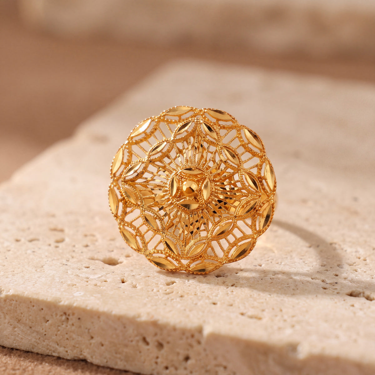 3D RP Rings (D367) on travertine