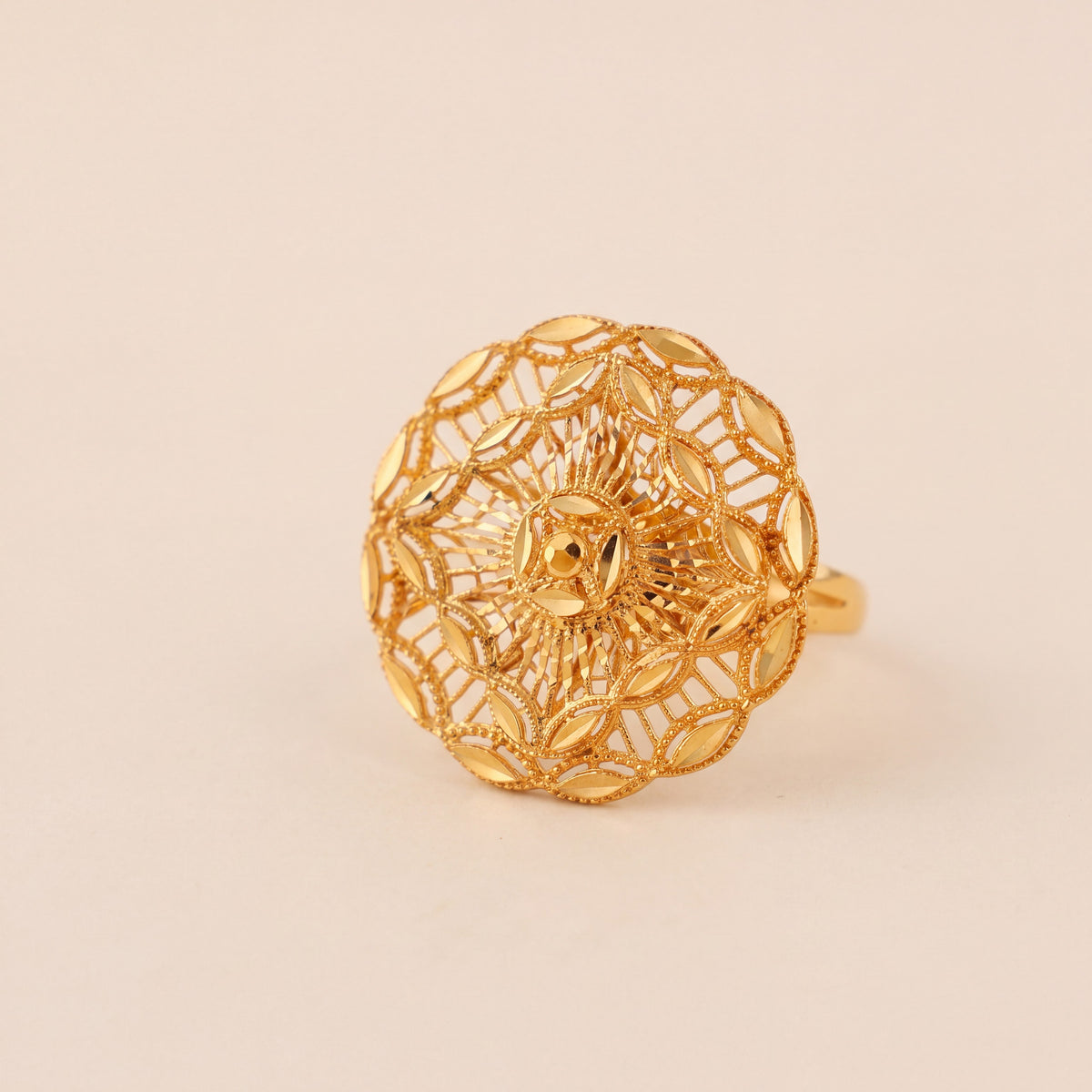 3D RP Rings (D367), 925 silver 24K gold plated