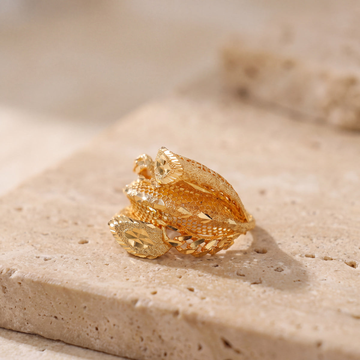 3D RP Rings (D369) on travertine