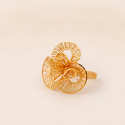 3D RP Rings (D371), 925 silver 24K gold plated