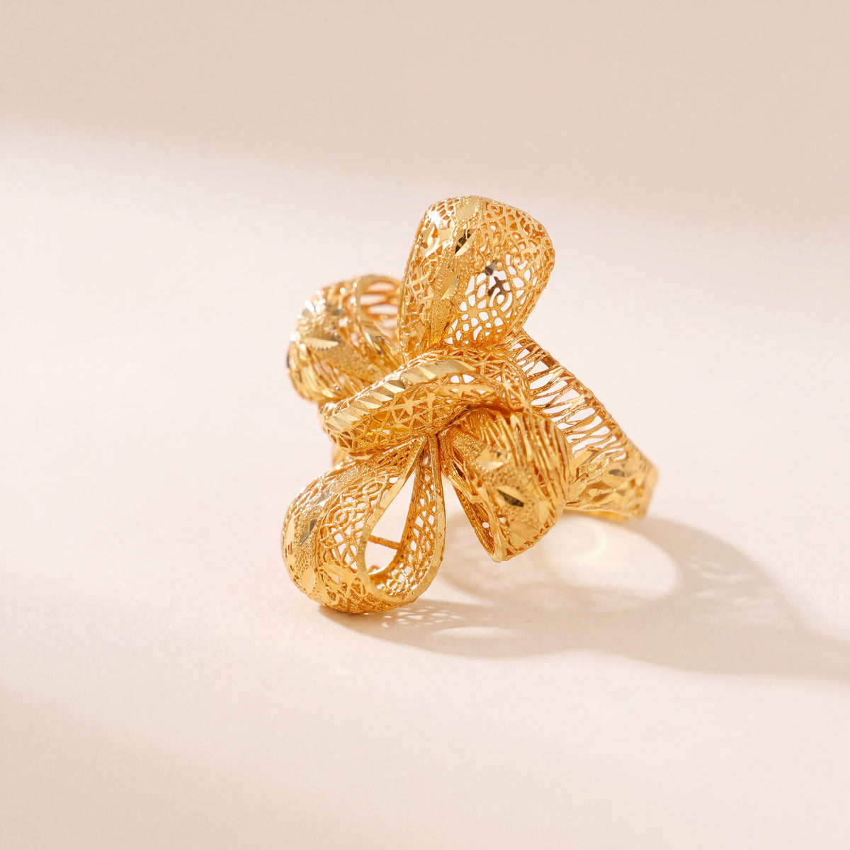 3D RP Rings (D372), 925 silver 24K gold plated