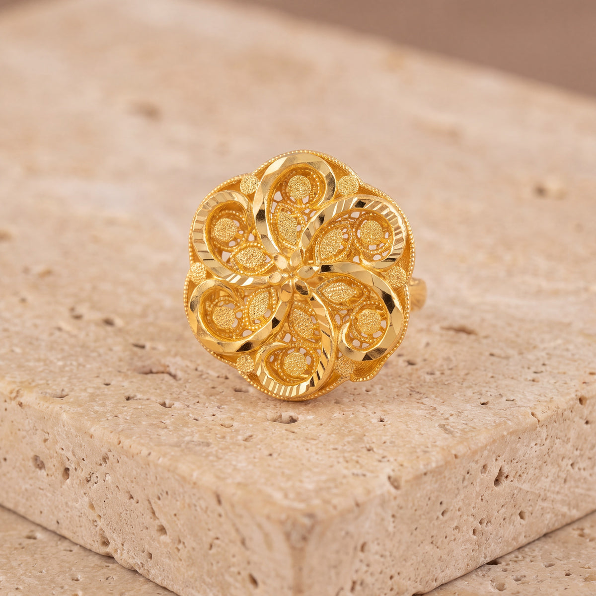 3D RP Rings (D379) on travertine