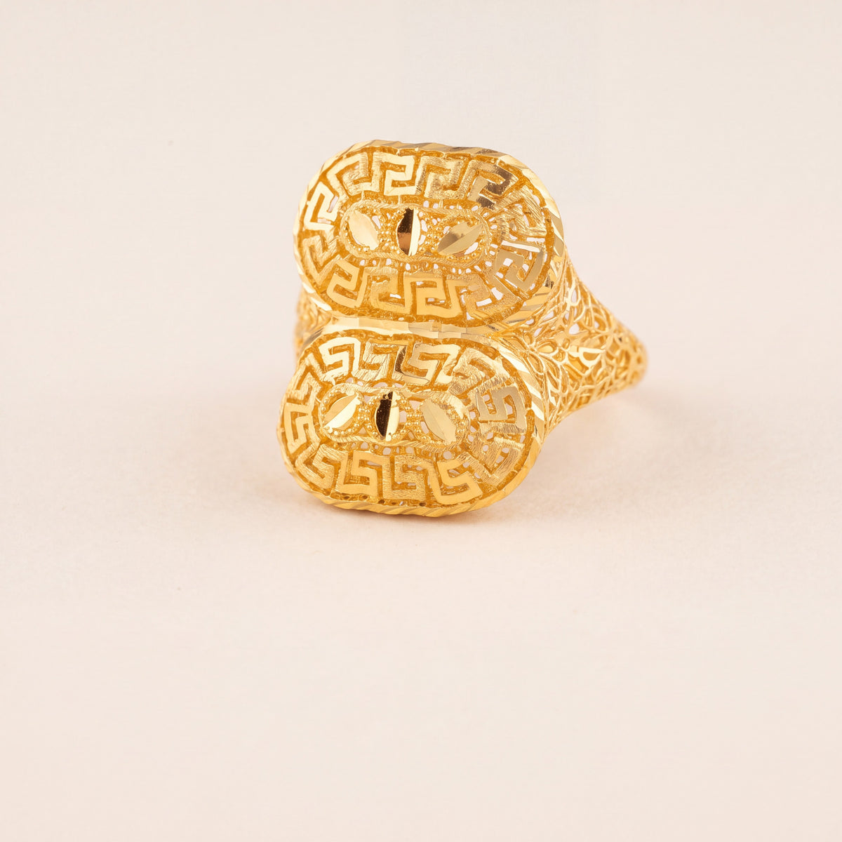 3D RP Rings (D385), 925 silver 24K gold plated