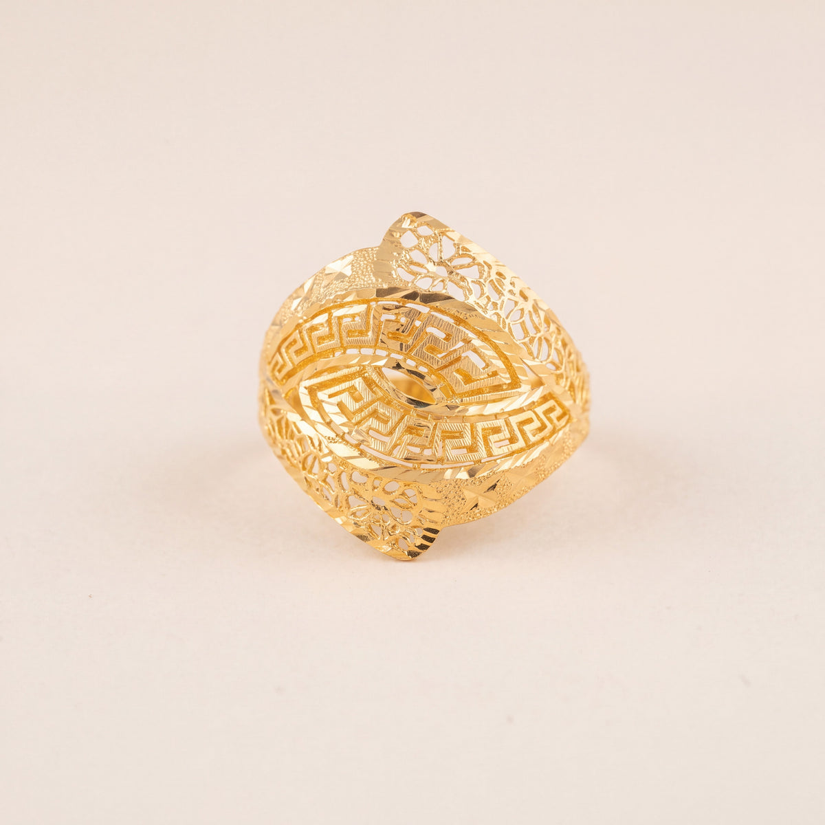 3D RP Rings (D386), 925 silver 24K gold plated