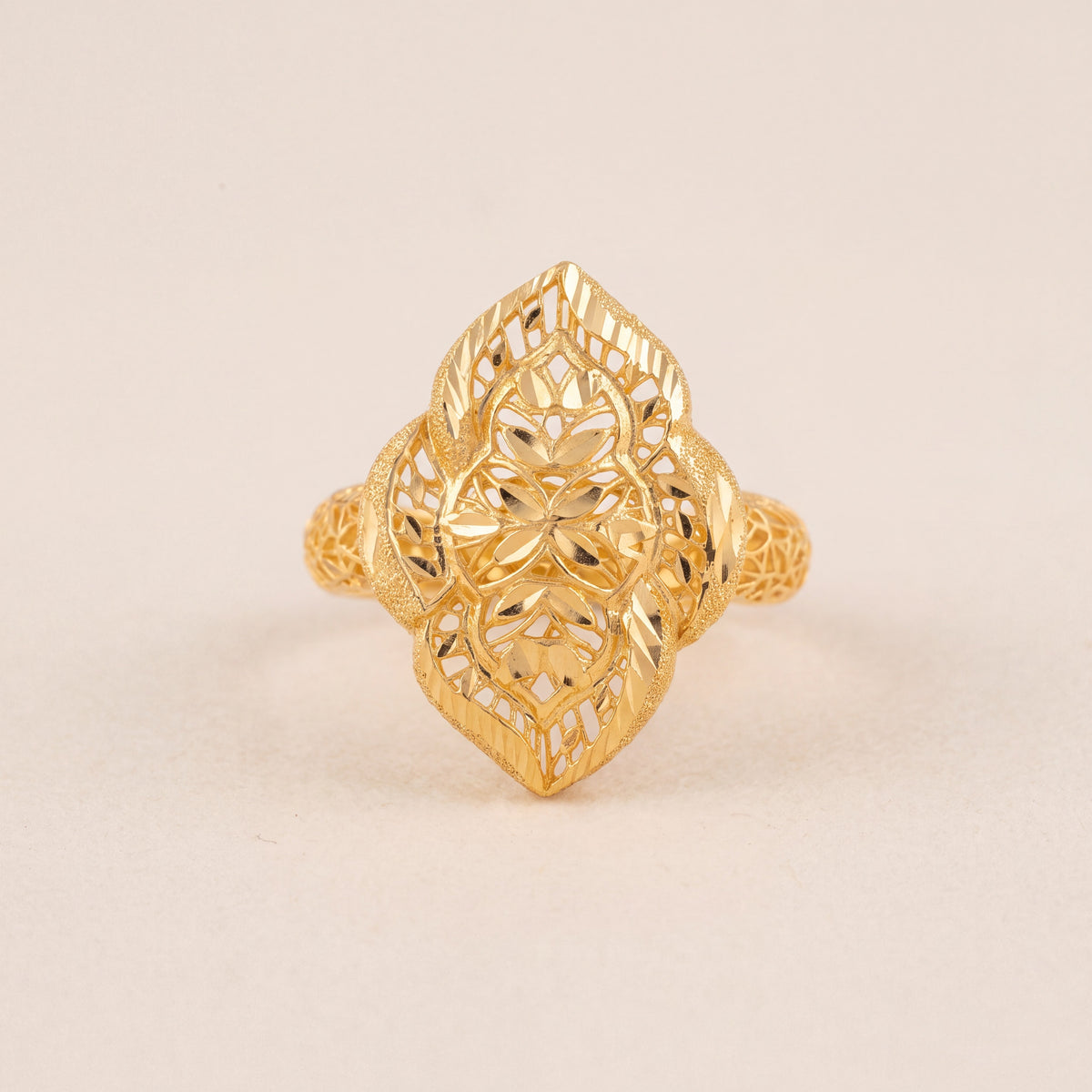 3D RP Rings (D392), 925 silver 24K gold plated