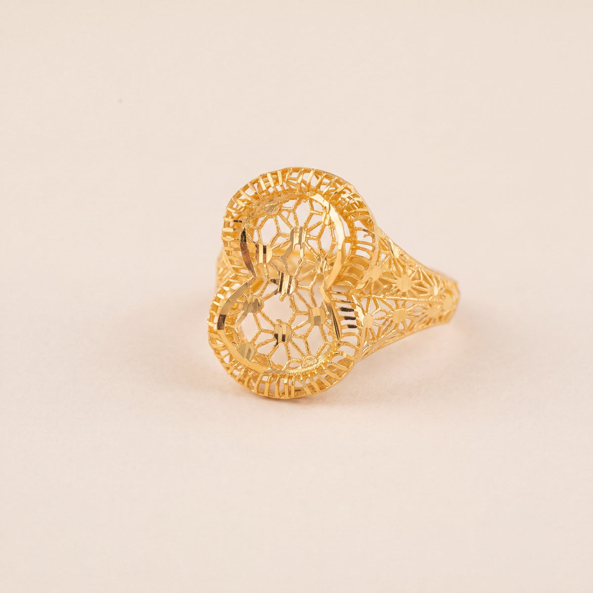 3D RP Rings (D403), 925 silver 24K gold plated