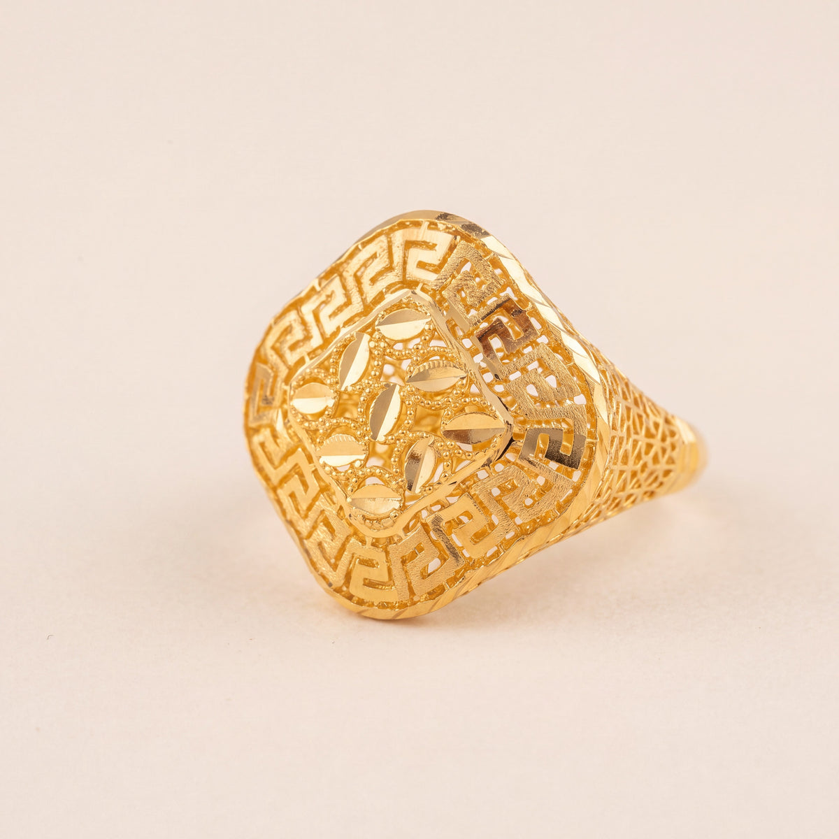 3D RP Rings (D408), 925 silver 24K gold plated