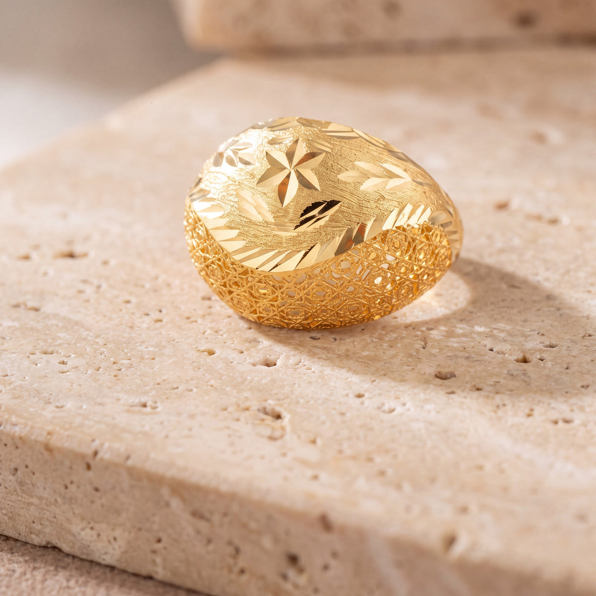3D RP Rings (D412) on travertine