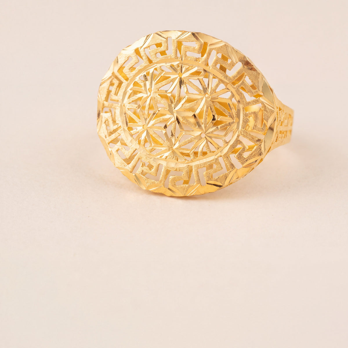 3D RP Rings (D413), 925 silver 24K gold plated