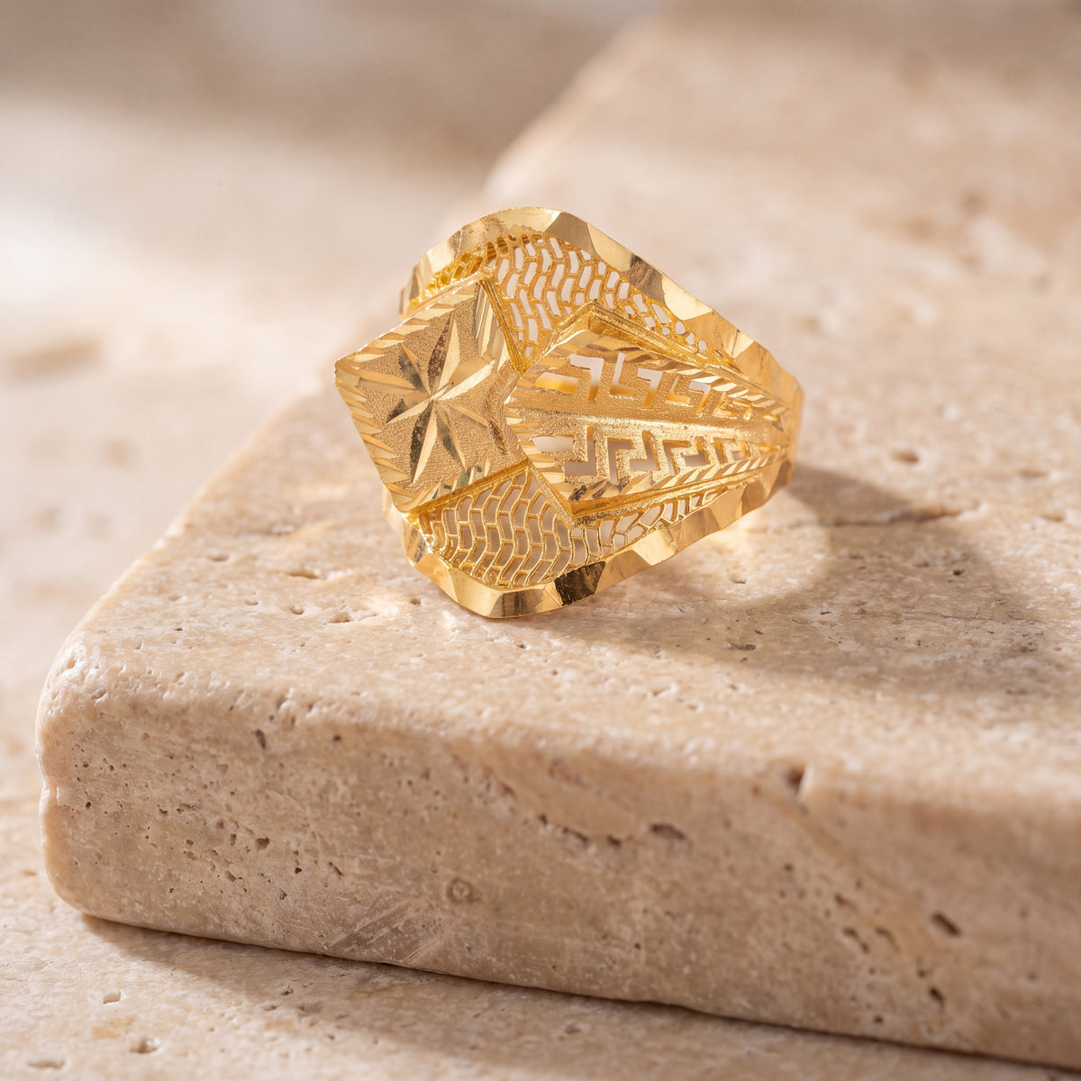 3D RP Rings (D414) on travertine