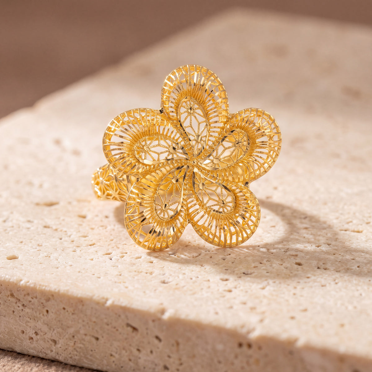 3D RP Rings (D422) on travertine