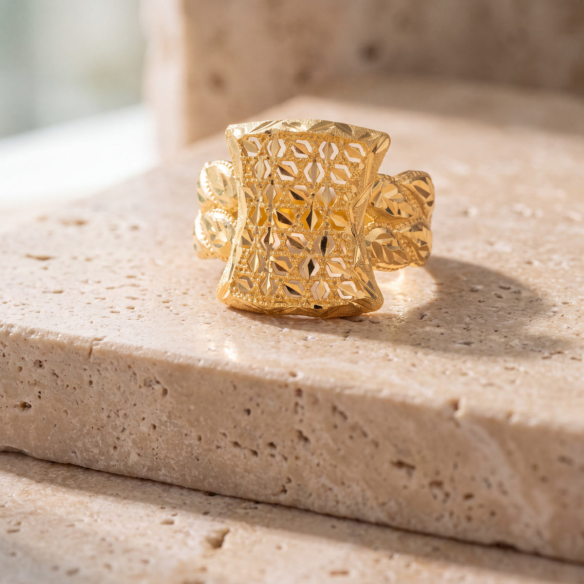 3D RP Rings (D423) on travertine