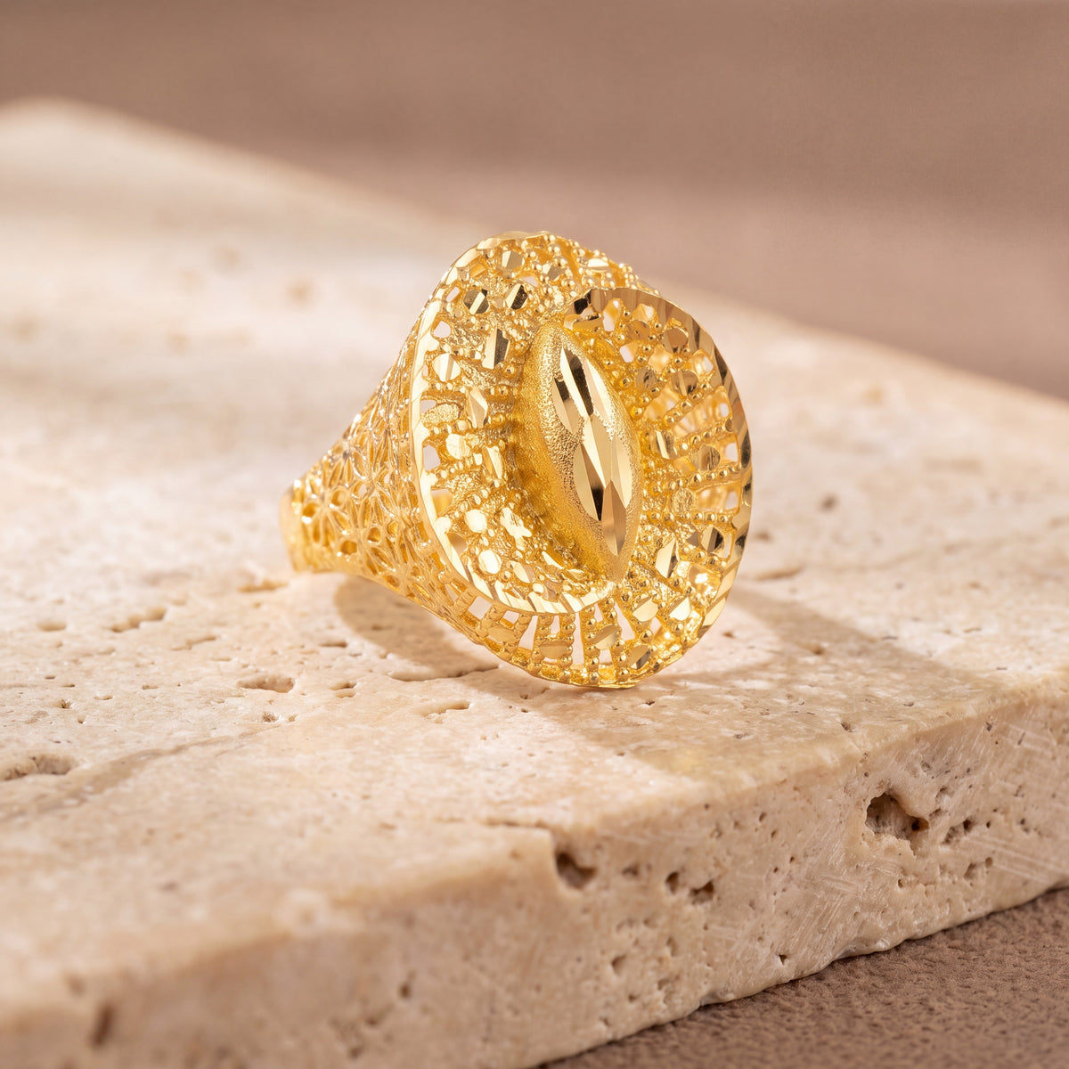 3D RP Rings (D432) on travertine