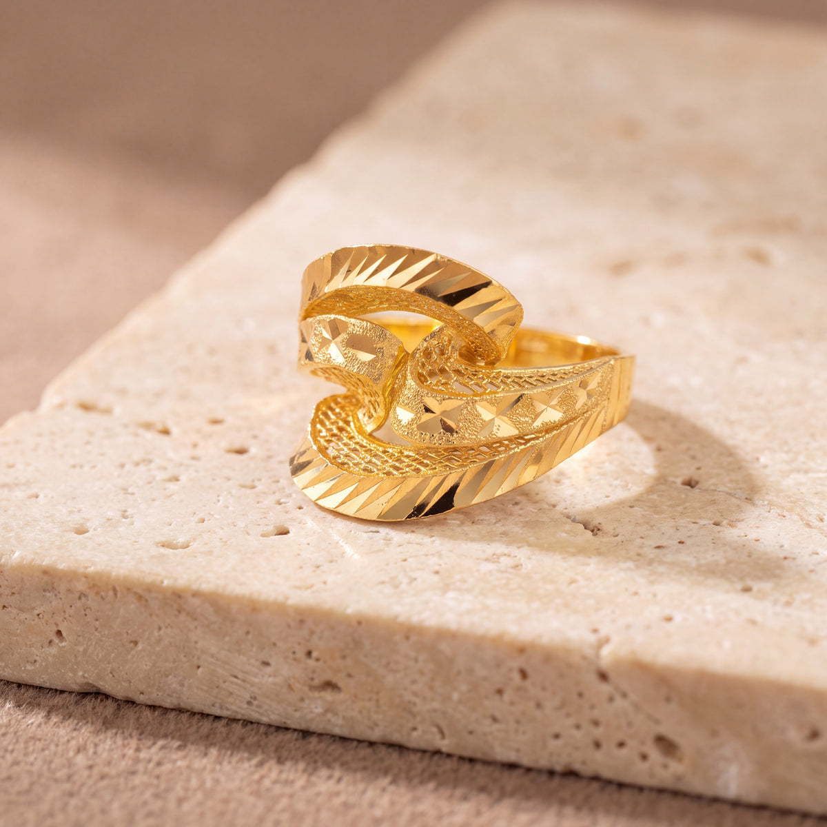 3D RP Rings (D436) on travertine