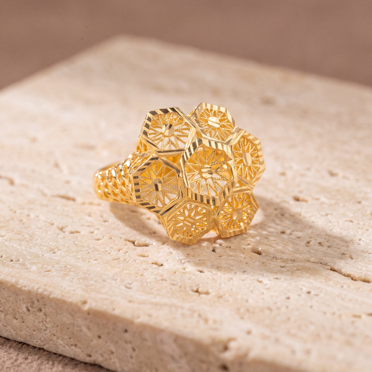 3D RP Rings (D450) on travertine