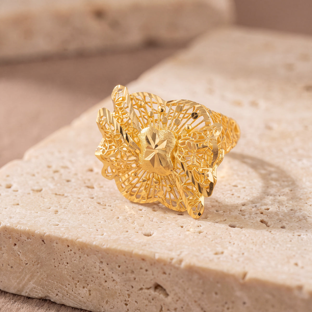 3D RP Rings (D463) on travertine
