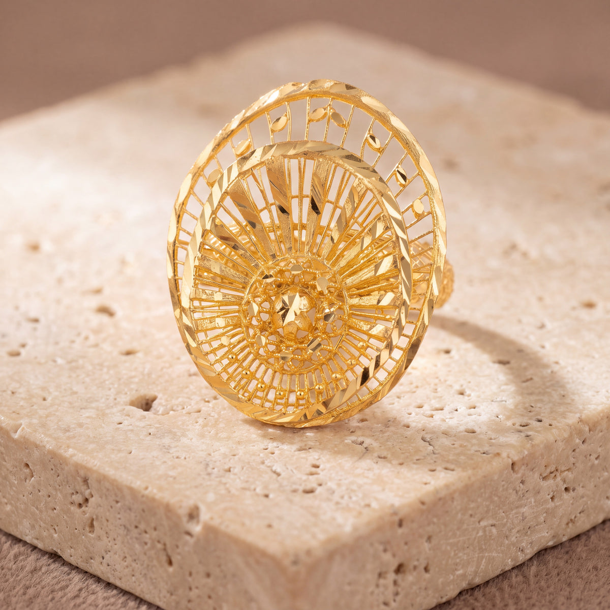3D RP Rings (D469) on travertine